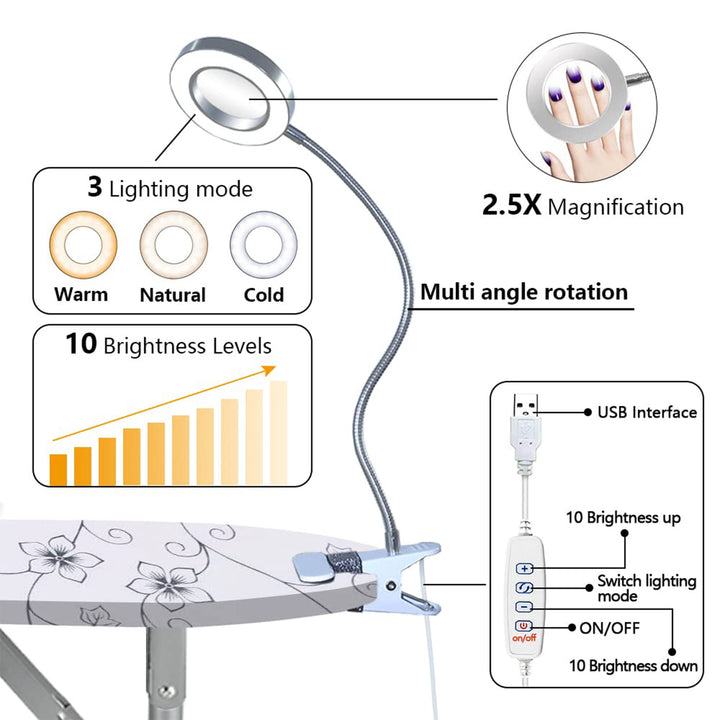 LEIBOU Professional 36 Inch Vented and Foldable Manicure Table (Open Box)