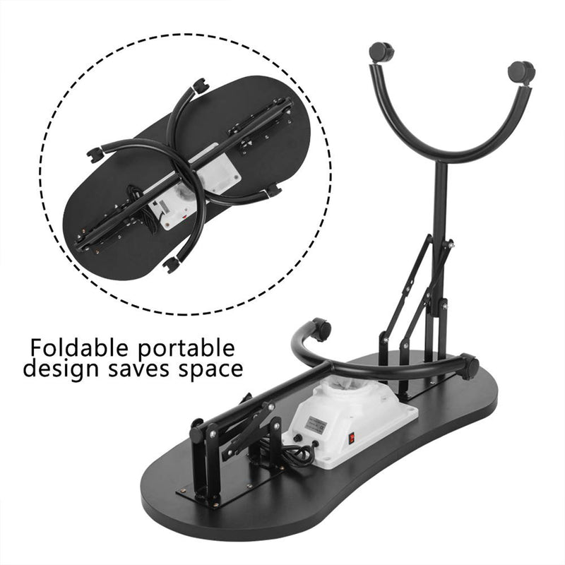 LEIBOU Vented Foldable Manicure Nail Technician Table w/ Fan, Black (Open Box)