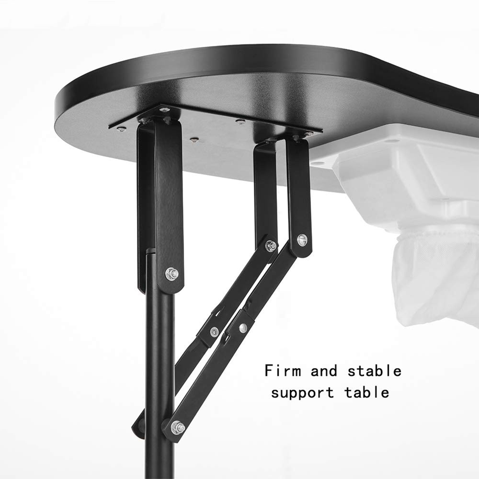 LEIBOU Vented Foldable Manicure Nail Technician Table w/ Fan, Black (Open Box) - VMInnovations