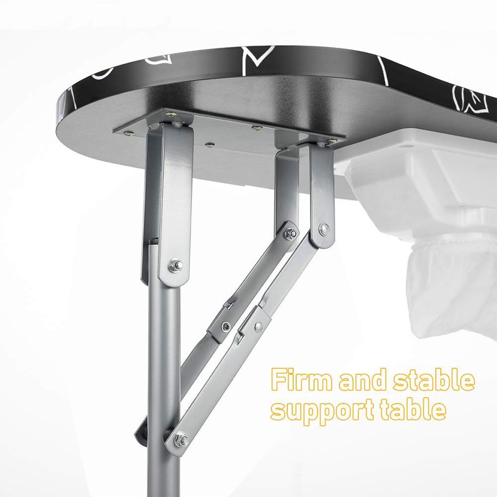 LEIBOU 36 Inch Vented Foldable Manicure Table w/ Fan, Black Flower (Open Box) - VMInnovations