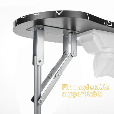 LEIBOU Professional 36 Inch Vented Foldable Manicure Table w/ Fan, Black Flower