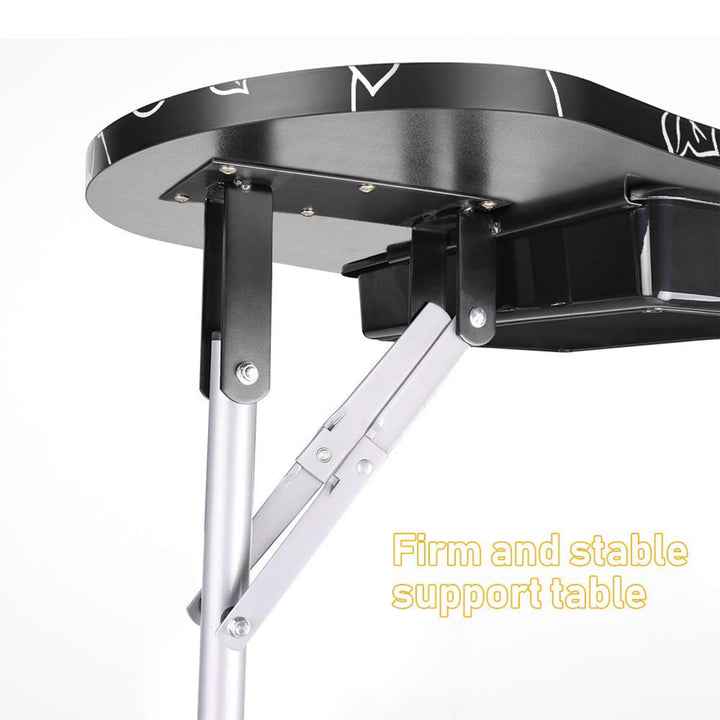 36 Inch Portable Foldable Technician Manicure Table, Pattern (Open Box)
