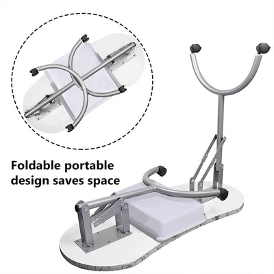 LEIBOU Professional 36 Inch Foldable Technician Manicure Table, White Flower