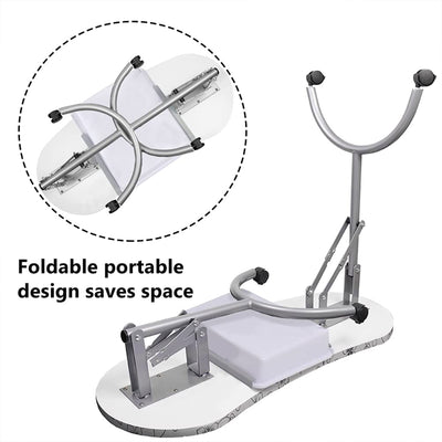 LEIBOU Professional 36 In Foldable Technician Manicure Table, White Flower(Used)
