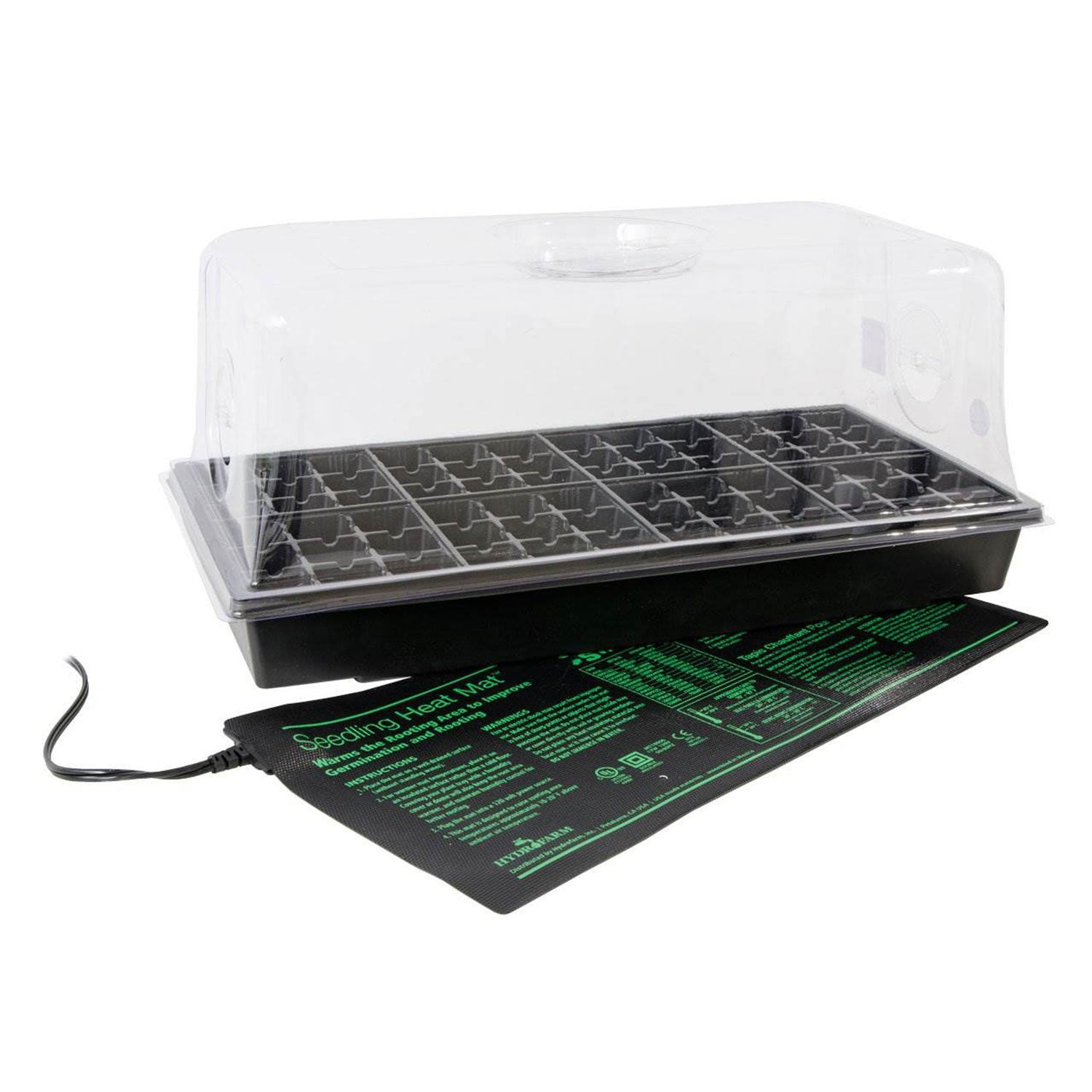 HYDROFARM CK64060 Germination Hot House with Heat Mat Hydroponic Grow (Open Box) - VMInnovations