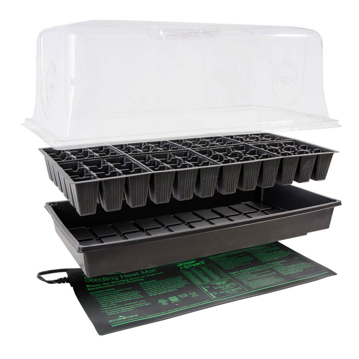 Jump Start Germination HotHouse with Heat Mat & T5 Adjustable Grow Light System