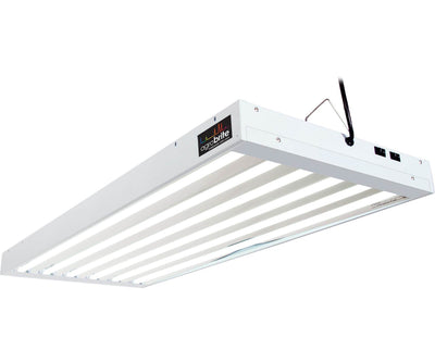 AgroBrite FLT46 6-Tube Hydroponic 4' 324W Grow Light Fixture with Bulbs, White - VMInnovations