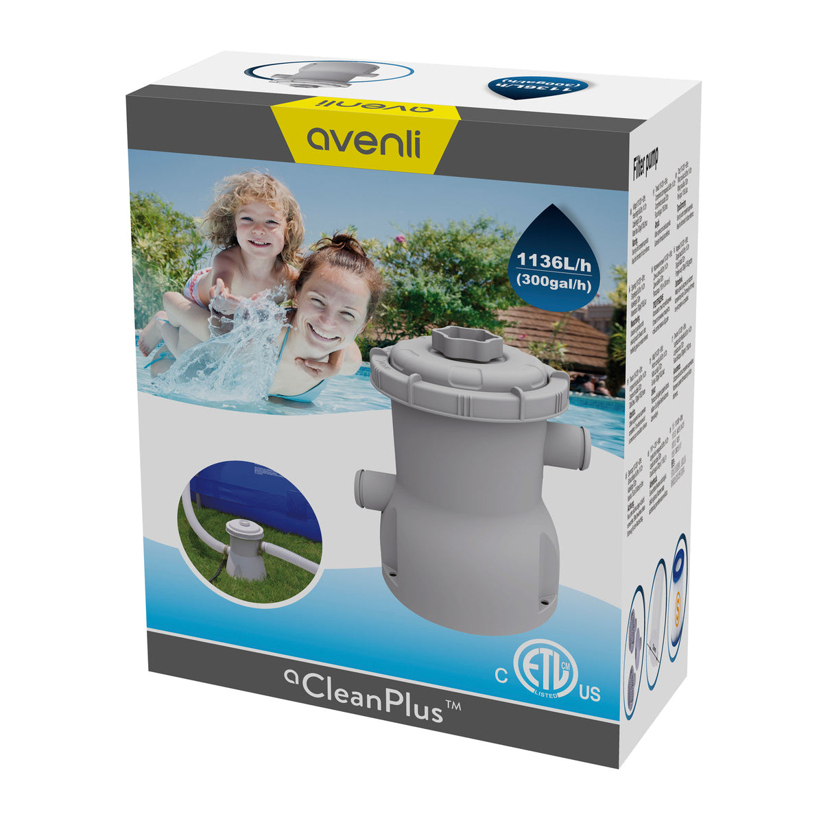 JLeisure 8.5 x 6 Ft Pool Bundle w/ Cartridge Filter Pump & Replacement Part