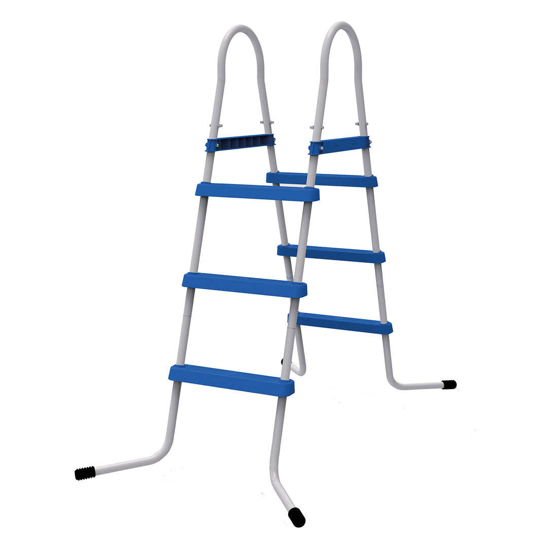 JLeisure 29R145 43" 3 Step Outdoor Backyard Above Ground Pool Ladder (Open Box)