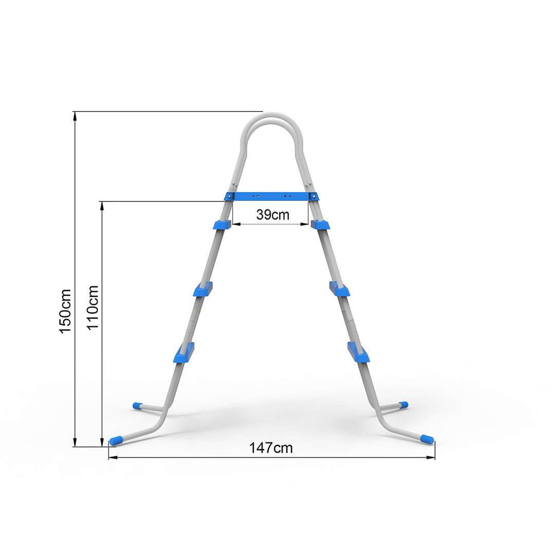 JLeisure 29R145 43" 3 Step Outdoor Backyard Above Ground Pool Ladder (Open Box)