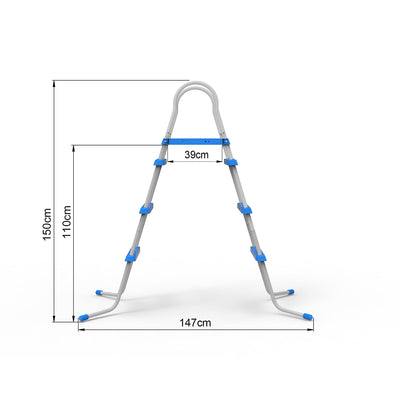 JLeisure 43" 3 Step Outdoor Backyard Above Ground Swimming Pool Ladder (2 Pack) - VMInnovations