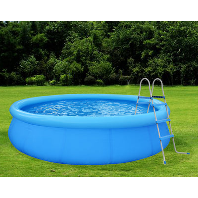 JLeisure 43" 3 Step Outdoor Backyard Above Ground Swimming Pool Ladder (2 Pack) - VMInnovations