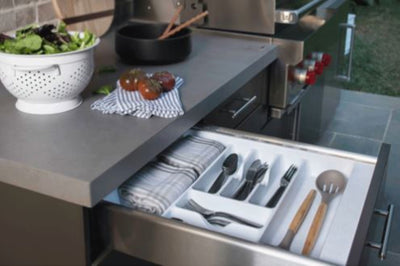 Rev-A-Shelf GCT-4W-52 Plastic 7 Compartment Cutlery Tray Insert Organizer, White