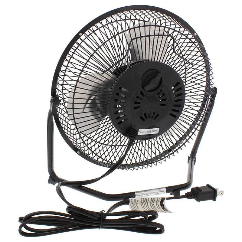 Comfort Zone 9 Inch 3 Speed High Velocity Air Cooling Fan, Black (2 Pack)