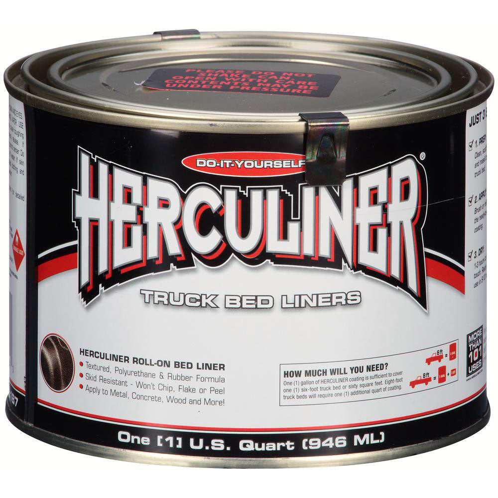 Herculiner Liquid Black Truck Bed Liner for 6 Foot Bed, 1 Quart (Open Box)