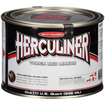 Herculiner Liquid Black Truck Bed Liner for 6 Foot Bed, 1 Quart (Open Box)
