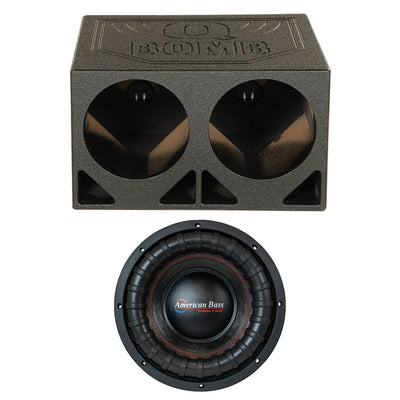 American Bass XO 1044 10 Inch 600 Watt Subwoofer Speaker with Dual Enclosure
