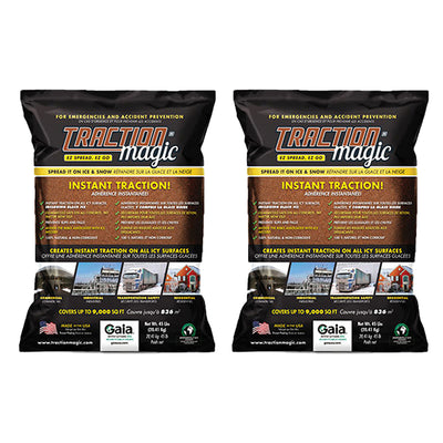 Traction Magic Quick Application All Natural Ice & Snow Melter, 45 Lbs (2 Pack)