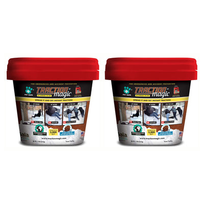 Traction Magic Quick Application All Natural Liquid Absorbent, 15 Lb (2 Pack) - VMInnovations
