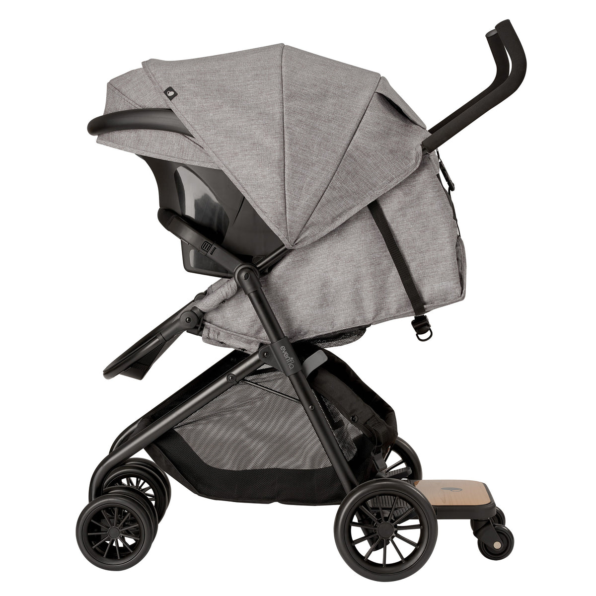 Evenflo Versatile Sibby Travel System w/LiteMax 35 Infant Car Seat, Mineral Gray