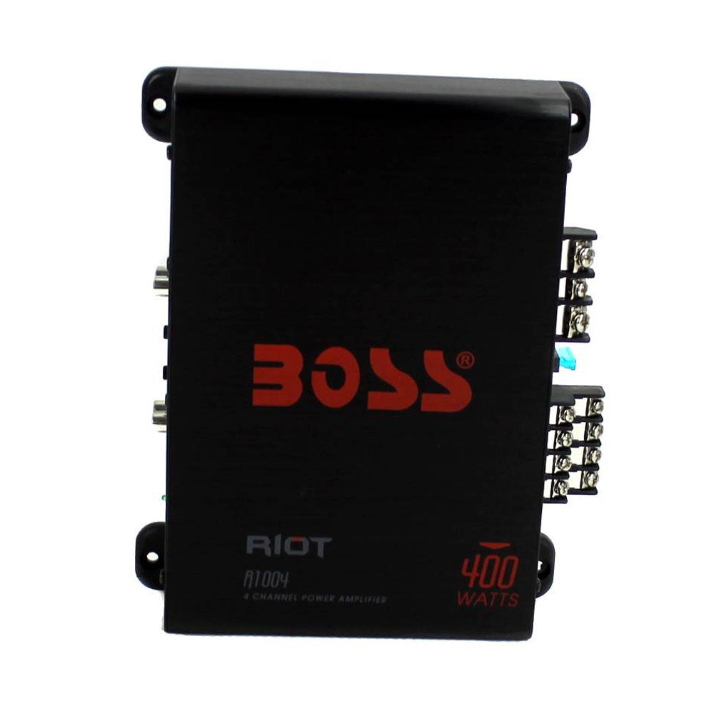 BOSS Audio Riot R1004 400W 4 Channel Car Amplifier MOSFET Amp (4 Pack) - VMInnovations