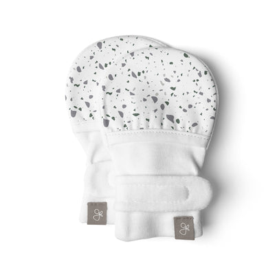 Goumikids Super Soft Organic Stay On No Scratch Baby Infant Mitts, 3-6M Terrazzo - VMInnovations