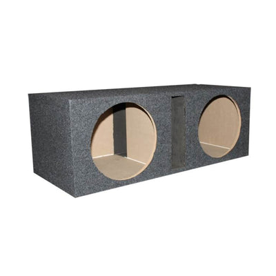 Q Power QBASS Dual 15-Inch Vented MDF Subwoofer Box 2 Speakers Enclosure (Used)