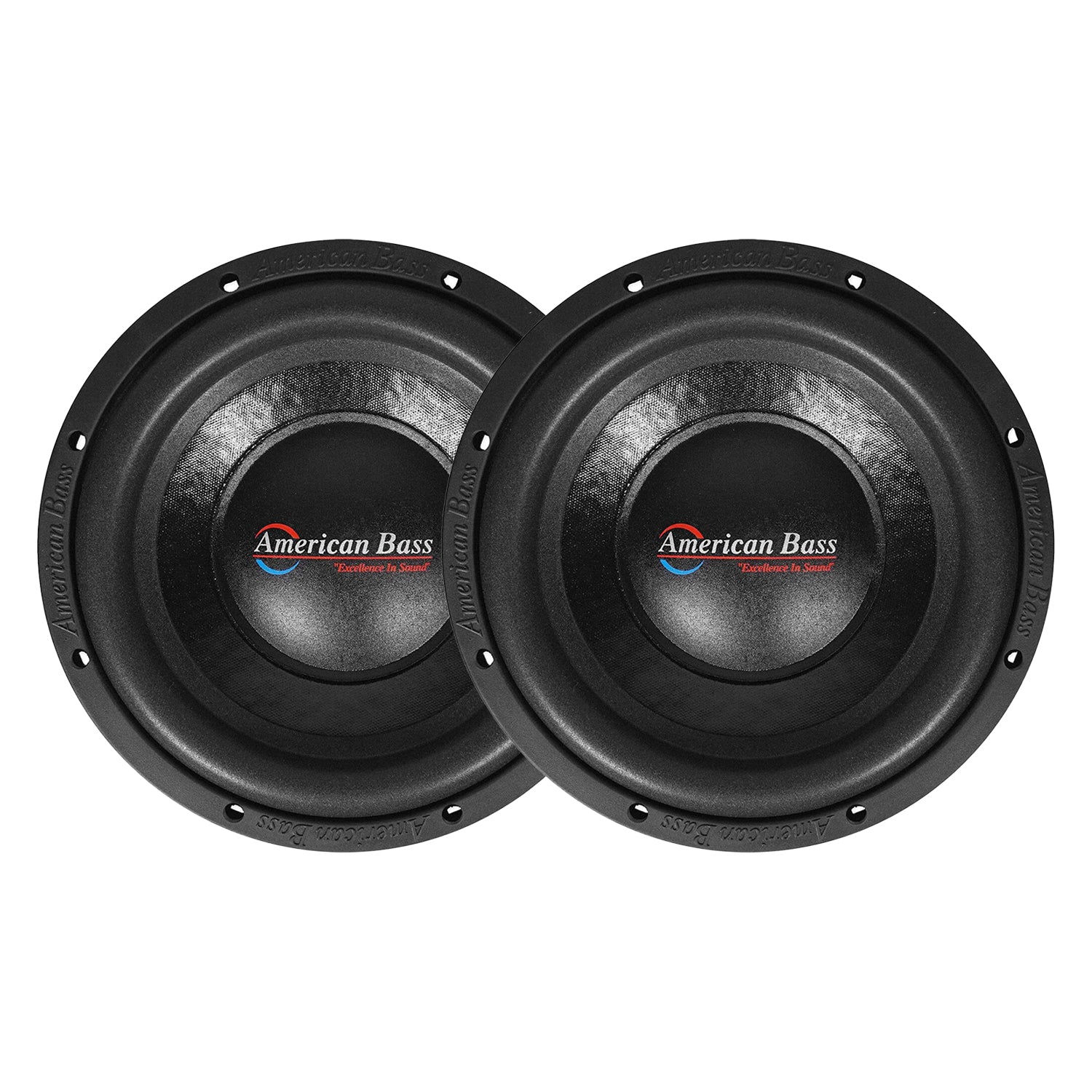 American Bass 10 Inch Dual 4 Ohm Voice Coil 600 Watt Subwoofer Speaker (2 pack)