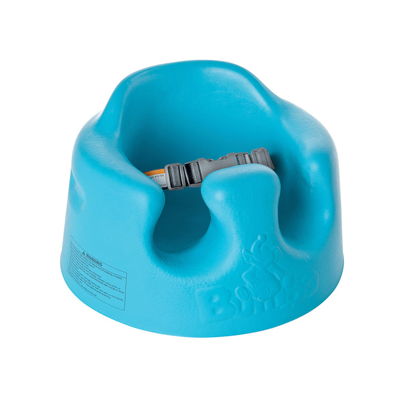 Bumbo Baby Infant Soft Foam Wide Floor Seat w/ 3 Point Adjustable Harness, Blue