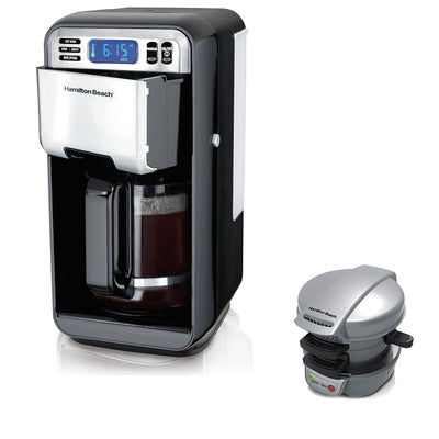 Hamilton Beach 12 Cup Programmable Coffeemaker w/ Press Breakfast Sandwich Maker