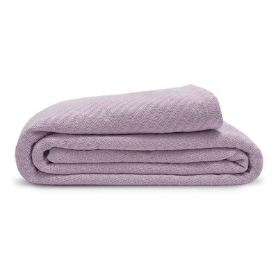 Elite Home 90 x 90 Inch Cotton Sofa and Bed Throw Blanket, Full, Orchid (2 Pack)