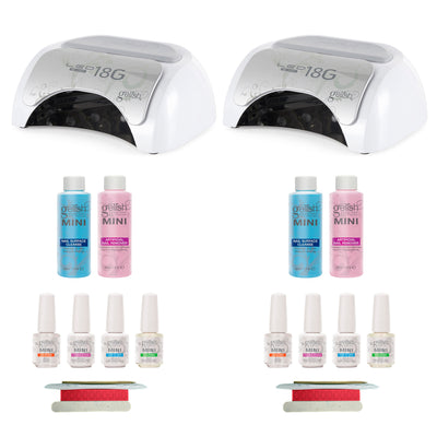 Gelish Professional Dryer LED Lamp Light & Gel Nail Polish Starter Kit (2 Pack)