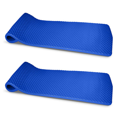 Vos 72" Soft Wavy Foam UV Chlorine Resistant Water Pool Float, Blue (2 Pack)