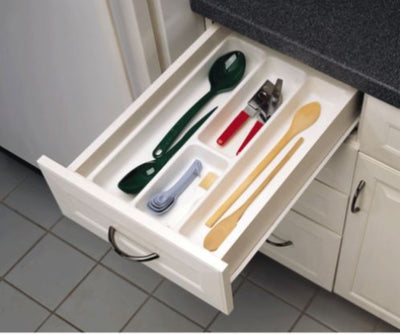 Rev-A-Shelf GUT-12W-52 Plastic Compartment Utility Tray Insert Organizer, White