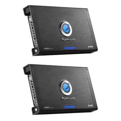 Planet Audio AC2400.4 2400 Watt Class A/B Car Amplifier with Remote (2 Pack) - VMInnovations