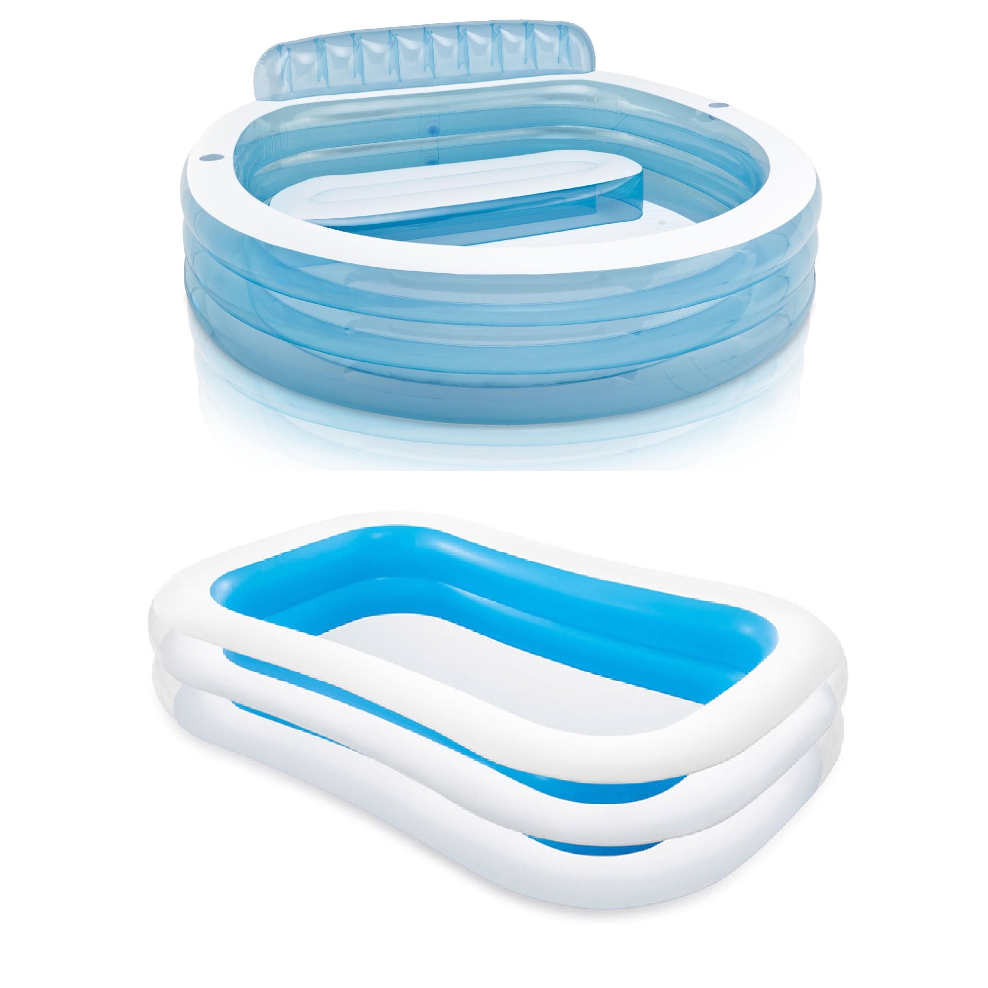 Intex 7.08'x30" Family Lounge Pool & Swim Center 198 Gal. Family Swimming Pool