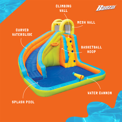 Banzai 28140 Splash 'N Blast Kids Backyard Inflatable Water Slide Park (Used) - VMInnovations