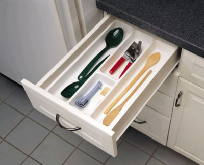 Rev-A-Shelf GUT-15W-52 Plastic Compartment Utility Tray Insert Organizer, White