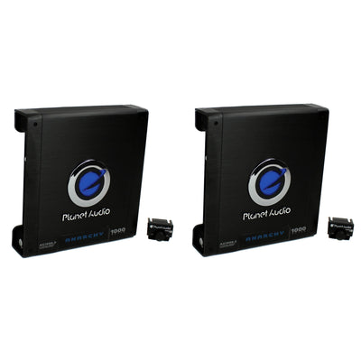 Planet Audio AC1000.2 1000W 2 Channel Class A/B Power Stereo Amplifier (2 Pack)