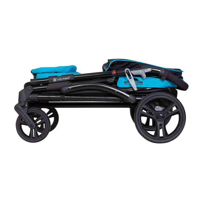 Baby Trend Expedition Push or Pull Stroller Wagon Plus w/ Canopy, Blue (Used)