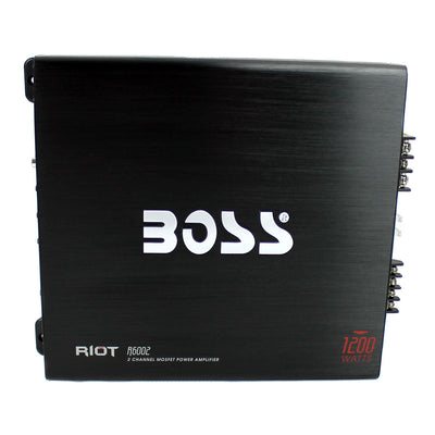 BOSS Audio R6002 1200W 2-Channel MOSFET Car Audio Amplifier Amp+Remote (4 Pack)