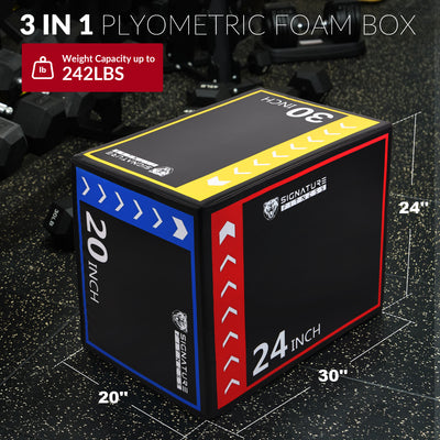 BalanceFrom 3-in-1 Plyometric Jump Box, Non-Slip Adjustable Workout Equipment