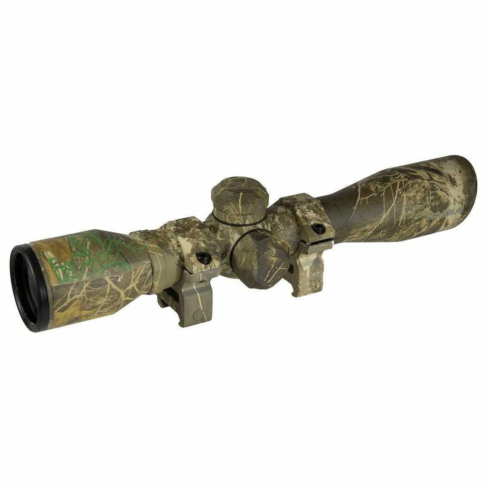 TruGlo 4 x 32 Illuminated Aluminum Crossbow Scope w/ Weaver Rings, Camouflage - VMInnovations