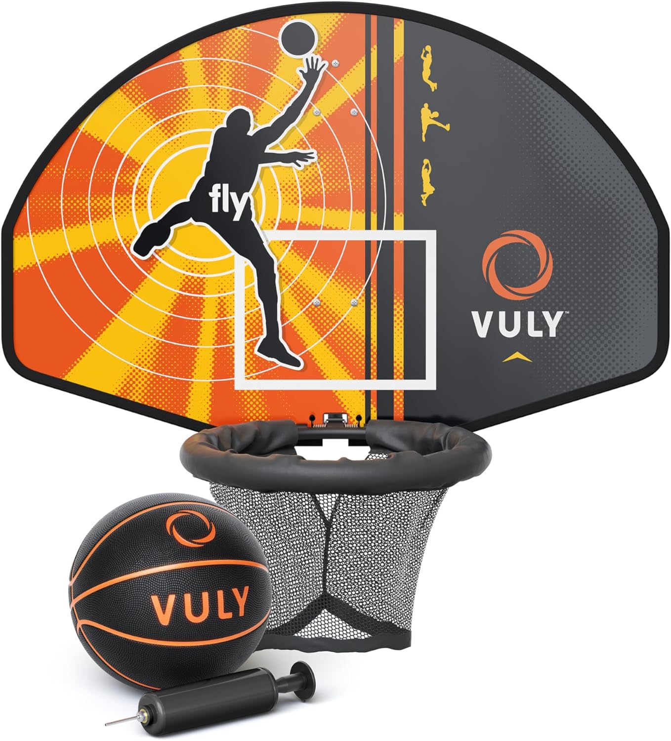 L Thunder Pro Box A (8 Pack)  + L Thunder Pro Box B + L Thunder Pro Box C + Vuly Trampolines Basketball Set with Backboard, Hoop, Basketball, and Air Pump