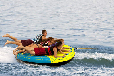 Airhead 95" Deck Shell Inflatable 4 Rider Towable Boating Lake Tube Water Raft