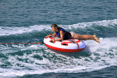 Hot Shot 2 Inflatable Round Deck Single Rider Towable Tube (Open Box)