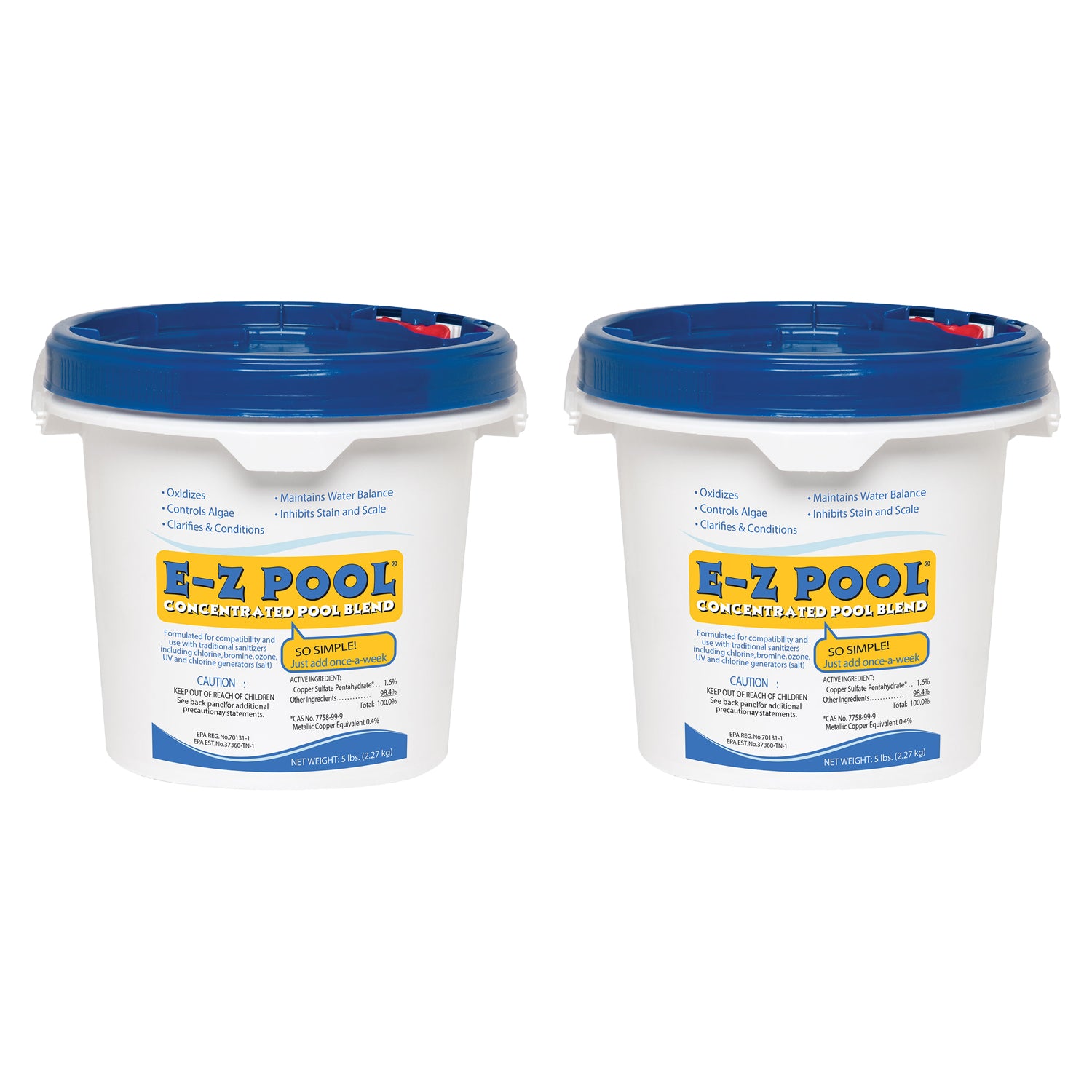 EZ Pool EZP05 5 Lb Concentrated Swimming Pool Treatment (2 Pack)