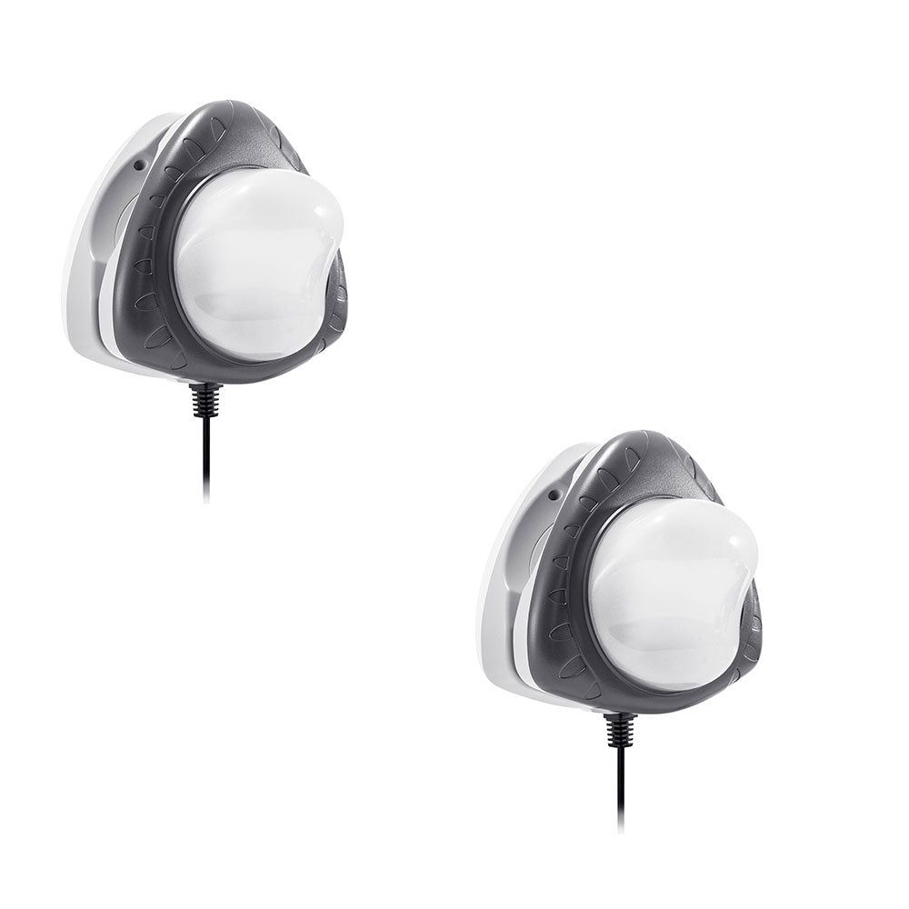 Intex Above Ground Underwater LED Magnetic Swimming Pool Wall Light (2 Pack)