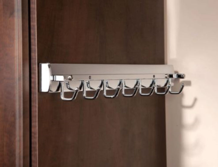 Rev-A-Shelf Sidelines 14" Pop Out Deluxe Belt & Tie Rack Crome, BRCPOSL-14-CR-1 - VMInnovations