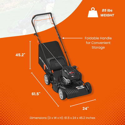 Yard Force Self Propelled FWD 3-in-1 Gas Push Lawn Mower with 22" Steel Deck - VMInnovations